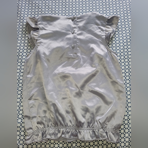 NWT Janie & Jack Silver Bow Toddler Girl 3T Top - Picture 6 of 7
